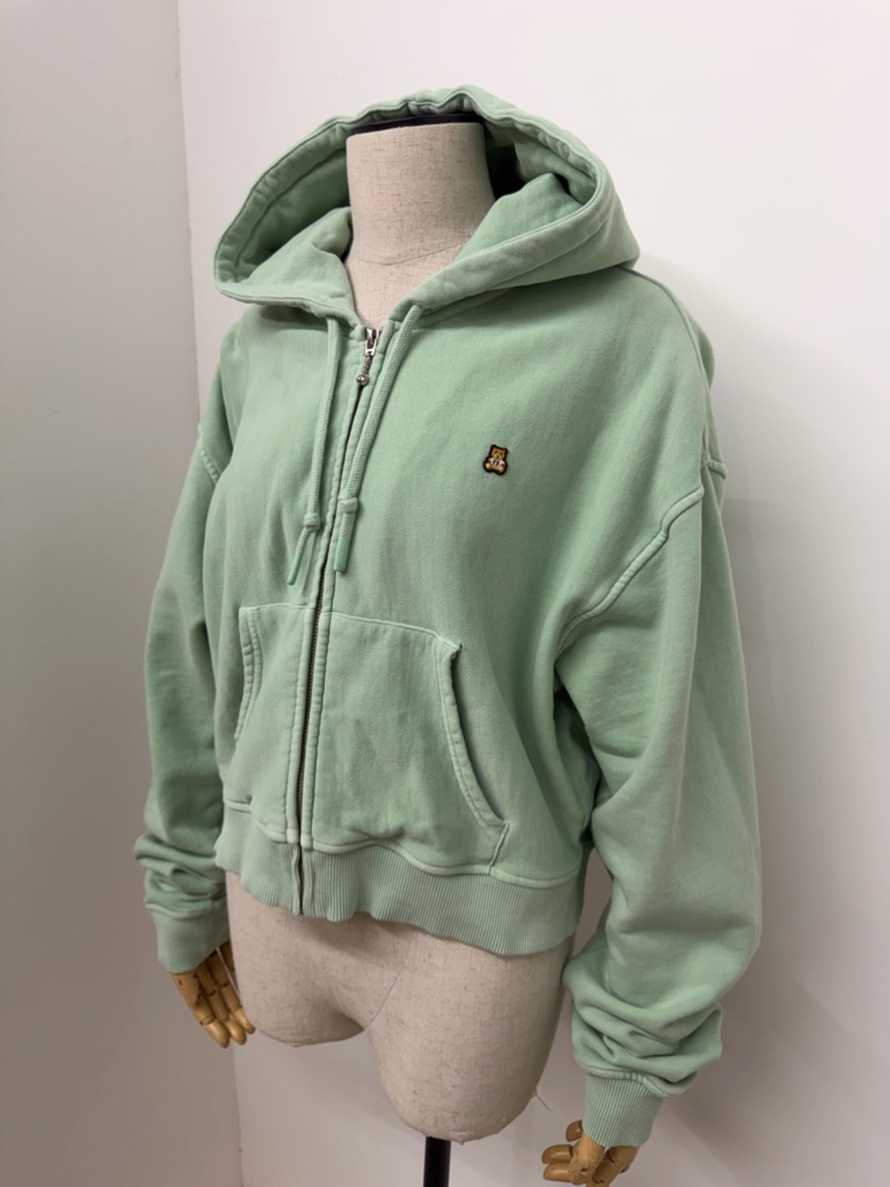 Teddy Fresh Women's Classic Zip Hoodie Mint Green Size Large - Picture 3 of 16